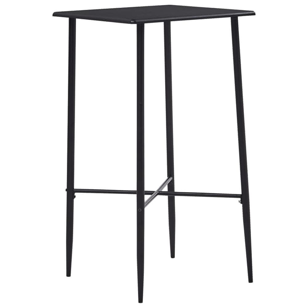 Petromila vidaXL Barový stôl čierny 60x60x111 cm MDF